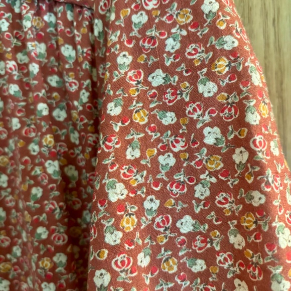 Christy Dawn Calico Rust Floral Cotton Dawn Dress Size Large Rooibos Harvest - Picture 6 of 8